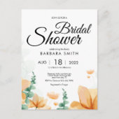 Elegantes Brautparty Wildblume Postkarte (Vorderseite)