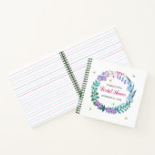 Elegantes Brautparty Wildblumen Garland Guest Notizblock (Innenseite)