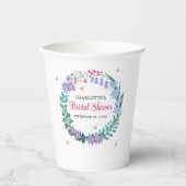 Elegantes Brautparty Wildblumen Garland Pappbecher (Vorderseite)