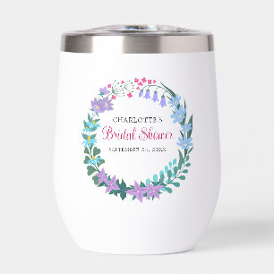 Elegantes Brautparty Wildblumen Garland Tumbler