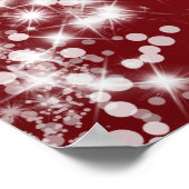 Elegantes Brautparty Winter Sparkle Rot Poster (Ecke)