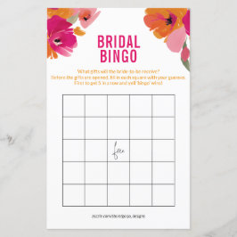 Elegantes Bridal Bingo Cards Brautparty