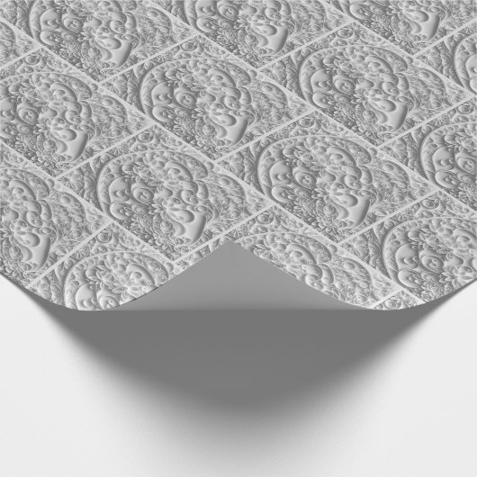 Elegantes Bridal Paper Quilling Design Geschenkpapier (Ecke)