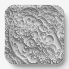 Elegantes Bridal Paper Quilling Design Pappteller