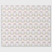 Elegantes Bridal-Wappen Geschenkpapier (Flach)