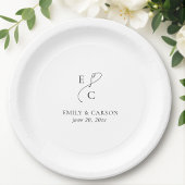 Elegantes Briefpapier für das einprägsame Hochzeit Pappteller