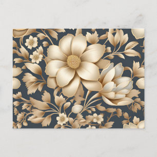 Elegantes Brocade-Muster Postkarte