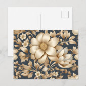 Elegantes Brocade-Muster Postkarte (Vorne/Hinten)