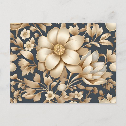 Elegantes Brocade-Muster Postkarte (Vorderseite)