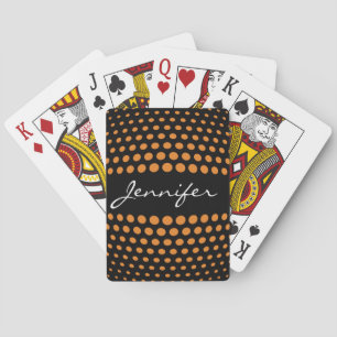 Elegantes Bronze-Punkte-Muster Spielkarten