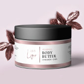 Elegantes Bronze Rose Gold Logo Cosmetic Jar Label Wasserflaschenetikett