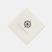 Elegantes Bronzenautik-Steuerrad Serviette (Ecke)