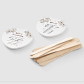 Elegantes Brown Blume Personalisiert Hochzeitsprog Fächer (Non-assembled)