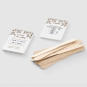 Elegantes Brown Blume Personalisiert Hochzeitsprog Fächer (Non-assembled)