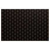 Elegantes Brown Copper Weihnachtsbaummuster Stoff (Yard (91,4 cm))