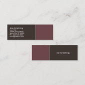 Elegantes Brown dünn Mini Visitenkarte (Vorne/Hinten)