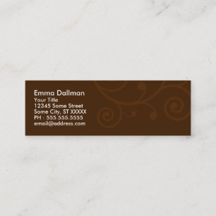 Elegantes Brown Mini Visitenkarte