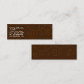 Elegantes Brown Mini Visitenkarte (Vorne/Hinten)
