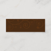 Elegantes Brown Mini Visitenkarte (Rückseite)