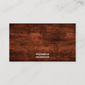 Elegantes Brown Wood Texture Horse Foto Equine Visitenkarte (Rückseite)