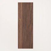 Elegantes Brown Wood Texture Modern Style Monogram Yogamatte (Rückseite)