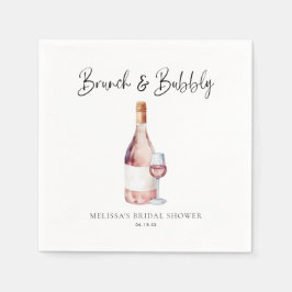 Elegantes Brunch & Bubbly Brautparty Serviette