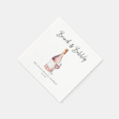 Elegantes Brunch & Bubbly Brautparty Serviette (Ecke)