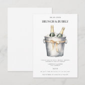 Elegantes Brunch & Bubbly Bridal Dusche Einladung (Vorne/Hinten)