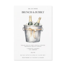 Elegantes Brunch & Bubbly Bridal Dusche Einladung