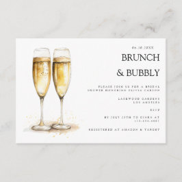 Elegantes Brunch & Bubbly Bridal Dusche Einladung