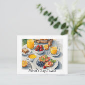 Elegantes Brunch Foto Muttertag Brunch Einladungspostkarte (Stehend Vorderseite)