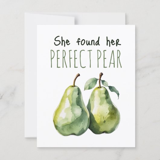 Elegantes Brunch Perfect Pear Brautparty Game (Rückseite)