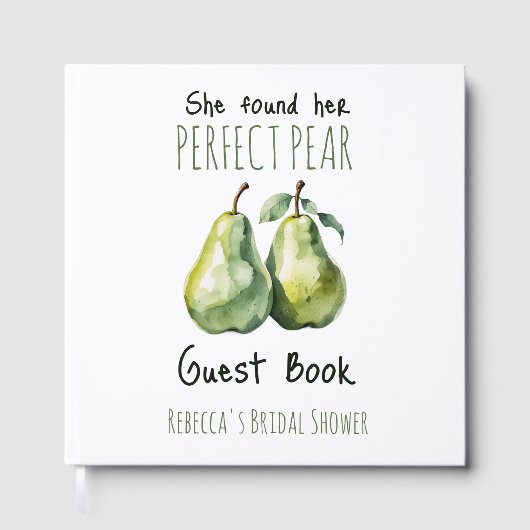 Elegantes Brunch Perfect Pear Brautparty Gästebuch (Vorderseite)