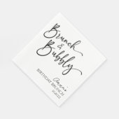 Elegantes Brunch und Bubbly Birthday Brunch Party Serviette (Ecke)