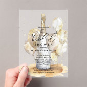 Elegantes Brunch und Bubbly Brautparty Acryleinladungen (Insitu (Handheld))