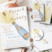 Elegantes Brunch und Bubbly Brautparty Einladung