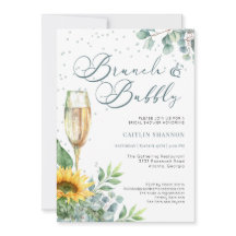 Elegantes Brunch und Bubbly Sunflower Brautparty