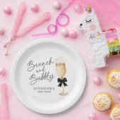 Elegantes Brunch und Champagner Pappteller (Party)