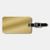 Elegantes Brushed Gold Gepäckanhänger (Vorderseite horizontal)