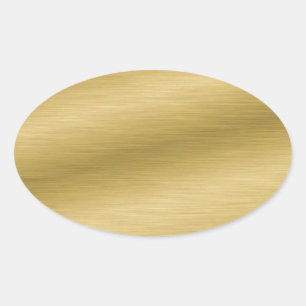 Elegantes Brushed Gold Ovaler Aufkleber