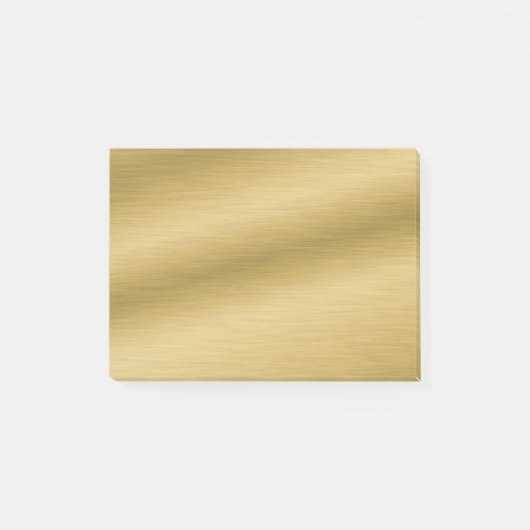 Elegantes Brushed Gold Post-it Klebezettel (Vorderseite)