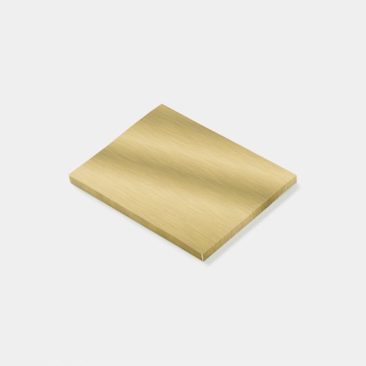 Elegantes Brushed Gold Post-it Klebezettel (angewinkelt)