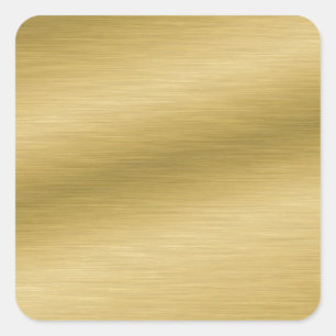 Elegantes Brushed Gold Quadratischer Aufkleber