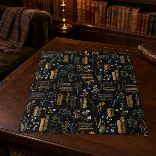 Elegantes Buchdesign - Dark Academia - Vintages Bu Puzzle
