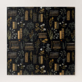 Elegantes Buchdesign - Dark Academia - Vintages Bu Puzzle (Vertikal)