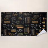 Elegantes Buchdesign - Dark Academia - Vintages Bu Strandtuch (Vorderseite)