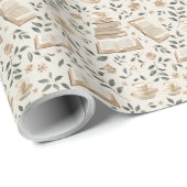 Elegantes Buchliebhaberpapier Geschenkpapier (Rolleneckpunkt)