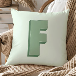 Elegantes Buchstabe F Monogramm Personalisierte In Kissen