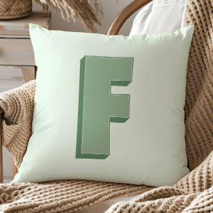 Elegantes Buchstabe F Monogramm Personalisierte In Kissen