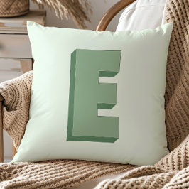 Elegantes Buchstaben-E-Monogramm personalisierte A Kissen
